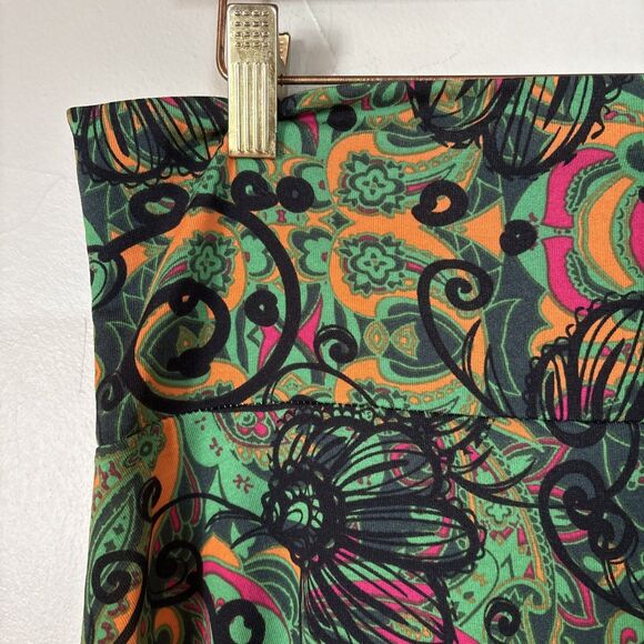LuLaRoe Hippie Psychedelic Floral A-Line Comfort Jersey Tee Skirt Women’s SZ 2XL - Picture 11 of 11